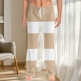 thumbnail image 2 of zbxnLI Women Straight Leg Sweatpants Lightweight Color Block Sweatpants Loose Elastic Waist Drawstring Trousers, 2 of 6