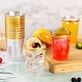 thumbnail image 5 of 50PCS 10oz Gold Plastic Cups for Party, Disposable Gold Rim Cups, Plastic Cocktail Glasses for Wedding Thanksgiving, Christmas, and Parties, 5 of 12