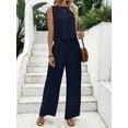 thumbnail image 2 of MORTTIC Women's Elegant 2-Piece Matching Set, Sleeveless Crop Top and Wide Leg Trousers Outfits, S, 2 of 6