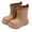 Brown, variant on Hpapadks Toddler Rain Boots School Outdoor Activities Solid Water Shoes With Easy On Handles Casual Waterproof Brown 3-4 Y