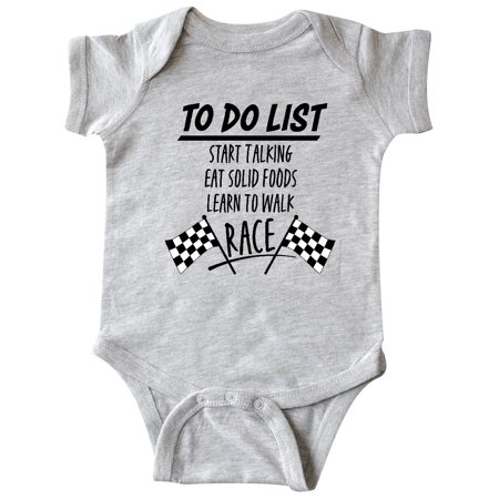 

Inktastic To Do List Funny Racing for Baby Gift Baby Boy or Baby Girl Bodysuit