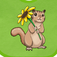 thumbnail image 4 of Inktastic Cute Chipmunk with Sunflower Boys or Girls Baby Bib, 4 of 4