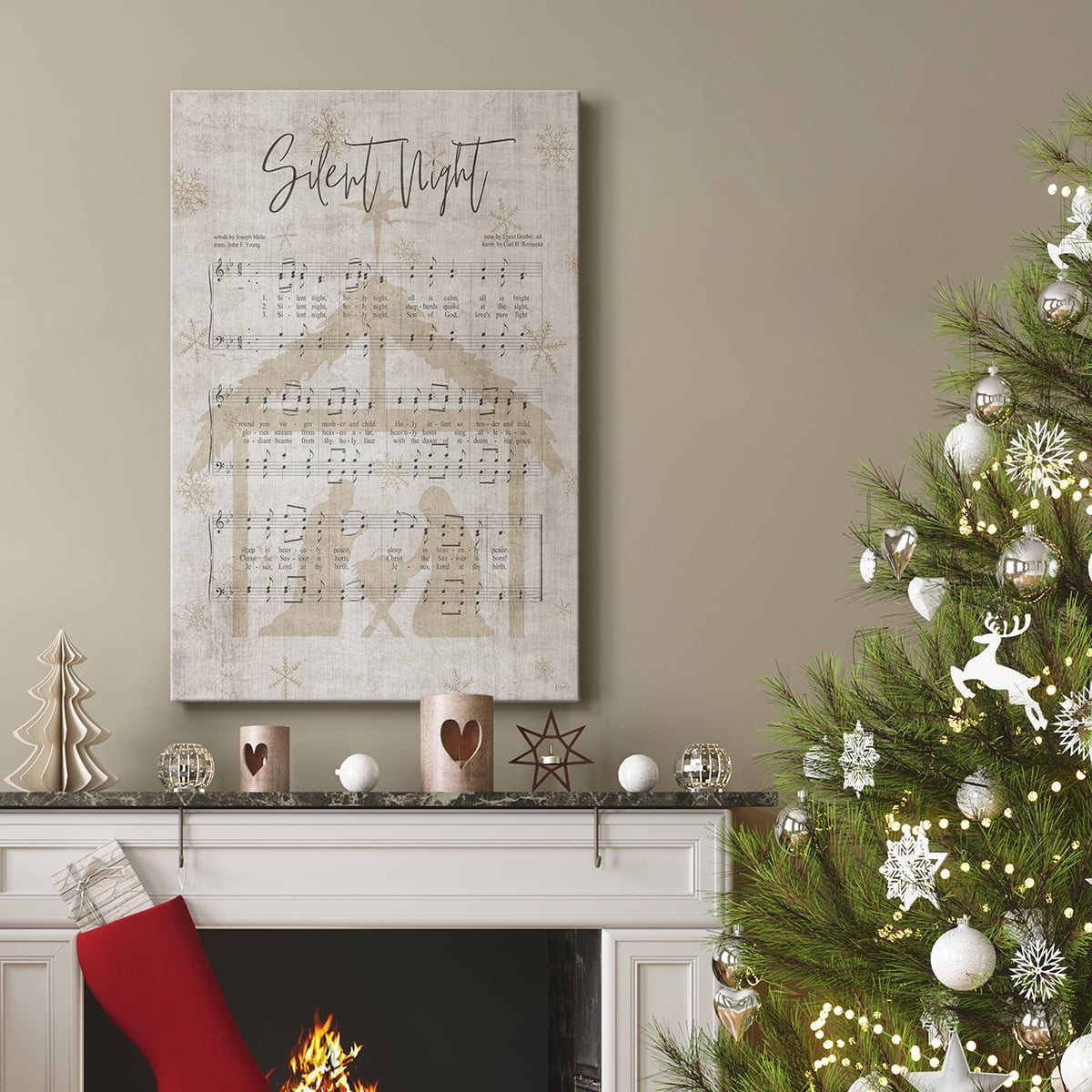 Silent Night Song Sheet- Gallery Wrapped Canvas