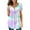 Light Blue, variant on Fesfesfes Green Shirt Womens Casual Tops V- Neck Hide Belly Short Sleeve T-Shirts Cute Flowy Tunic Blouses 6(M)