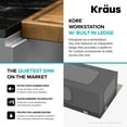thumbnail image 4 of Kraus Kore Workstation 27-inch Undermount 16 Gauge Single Bowl Stainless Steel Kitchen Sink with Accessories (Pack of 5) with Waste Guard Continuous Feed Garbage Disposal, 4 of 12