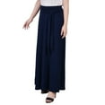 thumbnail image 2 of NY Collection Womens Petites Tie Belt Wide Waistband Midi Skirt, 2 of 4