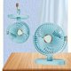 thumbnail image 3 of 2pcs Set Small Desk Fan USB Powered Personal Fan Strong Airflow 5 Speeds Mini Fan 360°Rotation Portable Fan7 Inch Quiet Table Fan for Home Office Bedroom Desktop Travel, 3 of 4