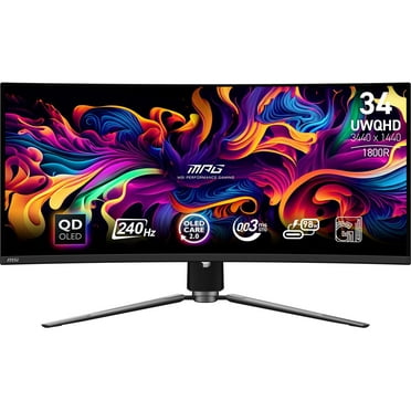 MSI 34" 240 Hz OLED UWQHD Gaming Monitor 97.8% Adobe RGB / 99.3% DCI-P3 / 139.1% sRGB MPG 341CQPX QD-OLED