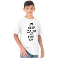 thumbnail image 3 of Keep Calm Fish On Fishing Enthusiast Boys Kids T Shirt Tees Tops Teen Brisco Brands S, 3 of 6