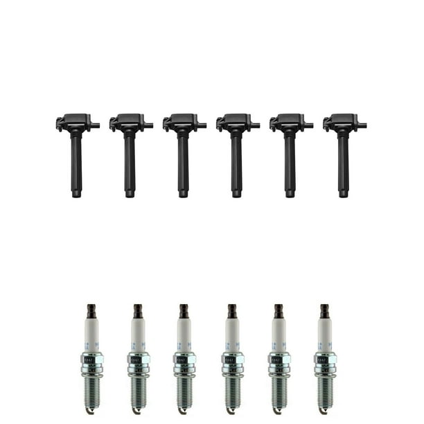 Set of 6 ISA Ignition Coils and 6 NGK Spark Plugs Compatible with 2016