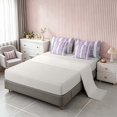 thumbnail image 4 of Homewish Silver Sequins Print Twin Bedding for Girls, Purple Stripe Bedding Comforter Set, Gray Reversible, 7pcs, 4 of 7