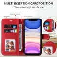thumbnail image 2 of Wallet Case for Samsung Galaxy S23 Plus, Buisiness Luxury PU Leather Credit Card Slots Holder Kickstand Magnetic Clasp Phone Cover with Soft Silicone Inner Shockproof Drop Resistant Case,Red, 2 of 7
