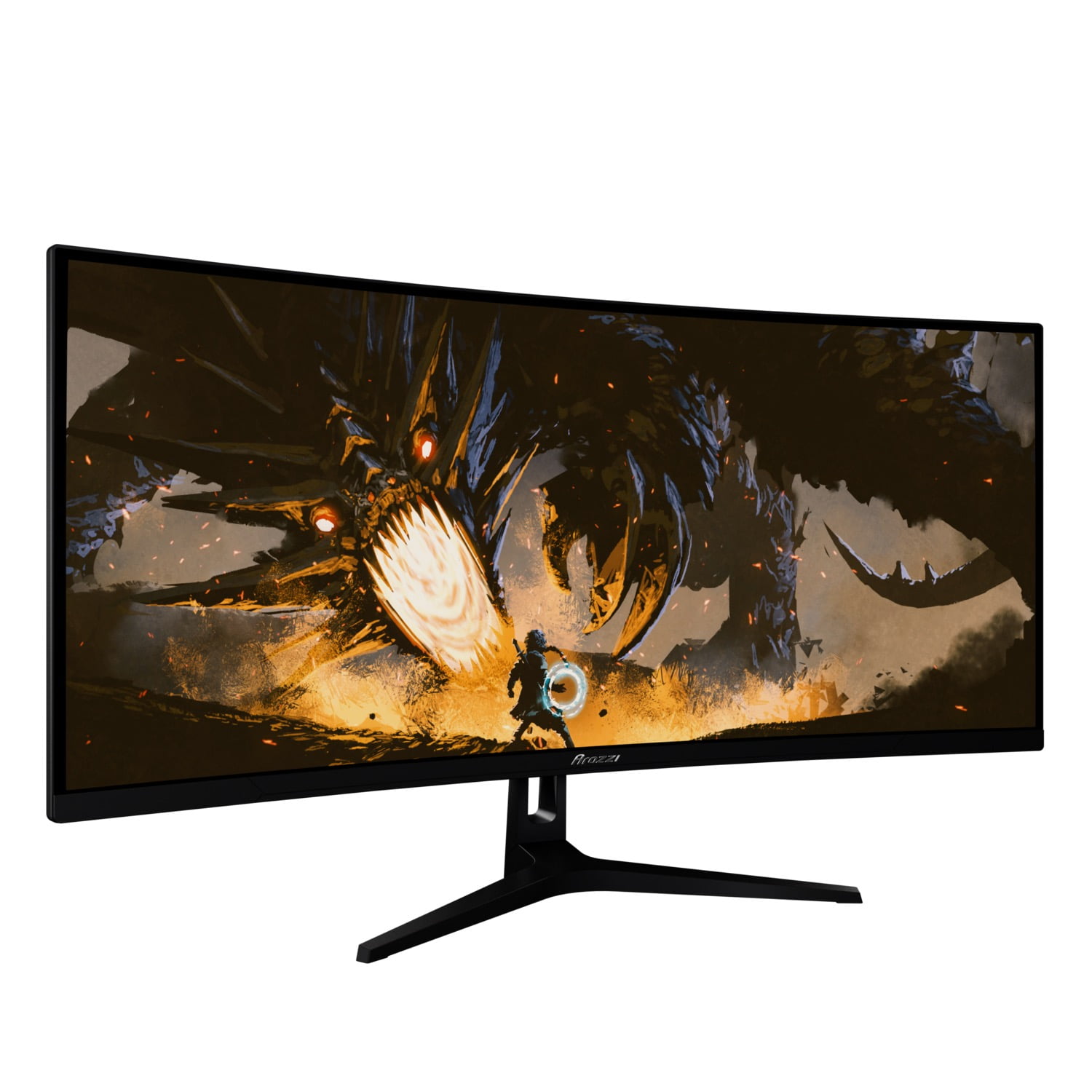 Arozzi Nova 34" Ultrawide Curved Gaming Monitor – VA, 3440x1440 UWQHD, 165Hz, 1ms, HDR10 – Black