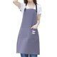 thumbnail image 1 of Lienzo delantal cómodo resistente al desgaste vestido de trabajo para el hogar ropa de trabajo ropa de casa para el hogar restaurante café uso gris, 1 of 5
