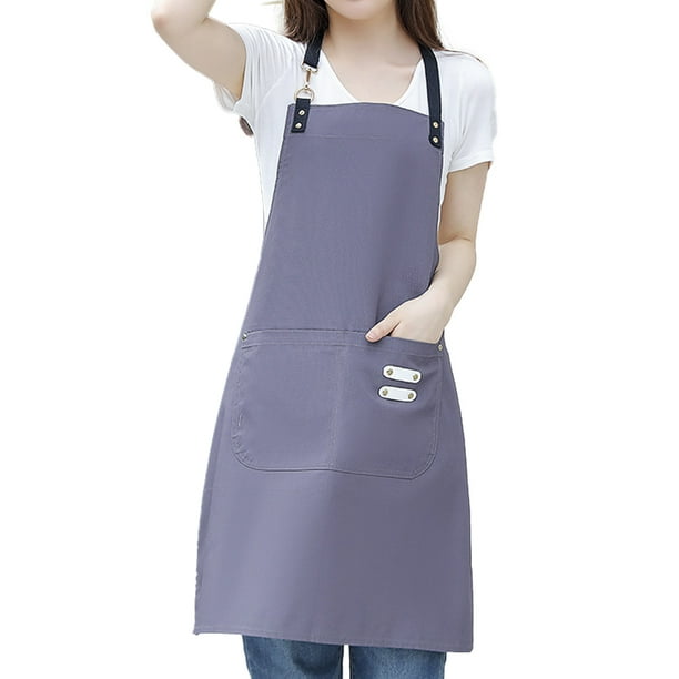Toystoory Delantal de lona Cómodo vestido de trabajo resistente al desgaste Ropa de trabajo para el hogar Ropa para el hogar Restaurante Cafetería Herramientas y accesorios para hornear Gris Toystoory HA011662-02