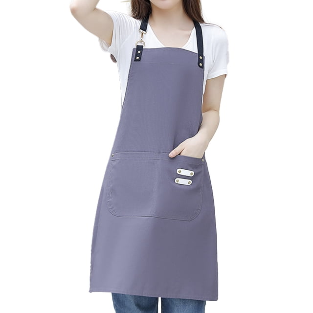 Advancent Delantal de lona Cómodo vestido de trabajo resistente al desgaste Ropa de trabajo para el hogar Ropa para el hogar Restaurante Cafetería Herramientas y accesorios para hornear Gris Advancent HA011662-02