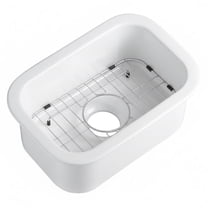 ALFI brand ABF1319UD Small 13"x19" Rectangle Fireclay Undermount or Drop In Prep Sink