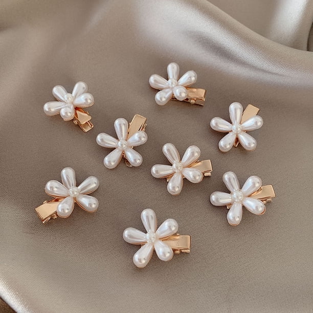 Pinza para el pelo con perlas, pinzas para el pelo, pinzas para el pelo, pinzas para el pelo grandes, pasadores antideslizantes, pinza grande, regalo de cumpleaños, accesorios para el cabello par