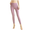thumbnail image 2 of Ofreoo Fleece Lined Leggings Women Solid Color Winter Shag Derung Fever Priming Warm Pants, 2 of 4