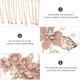thumbnail image 3 of IFANLANDOR 3Pcs Pink Rhinestone Flower Hair Comb Wedding Hair Accessories Bridal Headpiece, 3 of 5