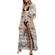 thumbnail image 1 of Xishao Mujer Cárdigan de Playa Blusa Larga de Verano Cubrir Bikini Camisola y Pareos Negro Blanco Geométrico Negro Blanco Geométrico Xishao ropa, 1 of 2