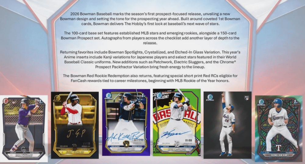 2026 Bowman Baseball Factory Sealed Value Blaster Box 60 CARDS
