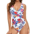 thumbnail image 2 of Babysbule Swimsuits for Women Women One-piece Solid Swimsuits Tummy Control Swimwear Tankini Beachwear Swimdress, 2 of 7
