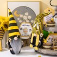 thumbnail image 3 of SUSUchens Muñeca gnomo Elemento del día de la abeja Adorno de elfo sin rostro Color girasol Sombrero largo Figura de gnomo Muñeca de tela Decoración del hogar Mujeres, 3 of 8
