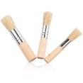 thumbnail image 3 of EIMELI Wooden Stencil Brush (Set of 3),Pure Natural Bristle Diy Art Crafts Paint Brush Perfect for Acrylic Paint,Wood,Oil Painting, Watercolor Painting,Stencil Project,Card Making and DIY Art Crafts, 3 of 6
