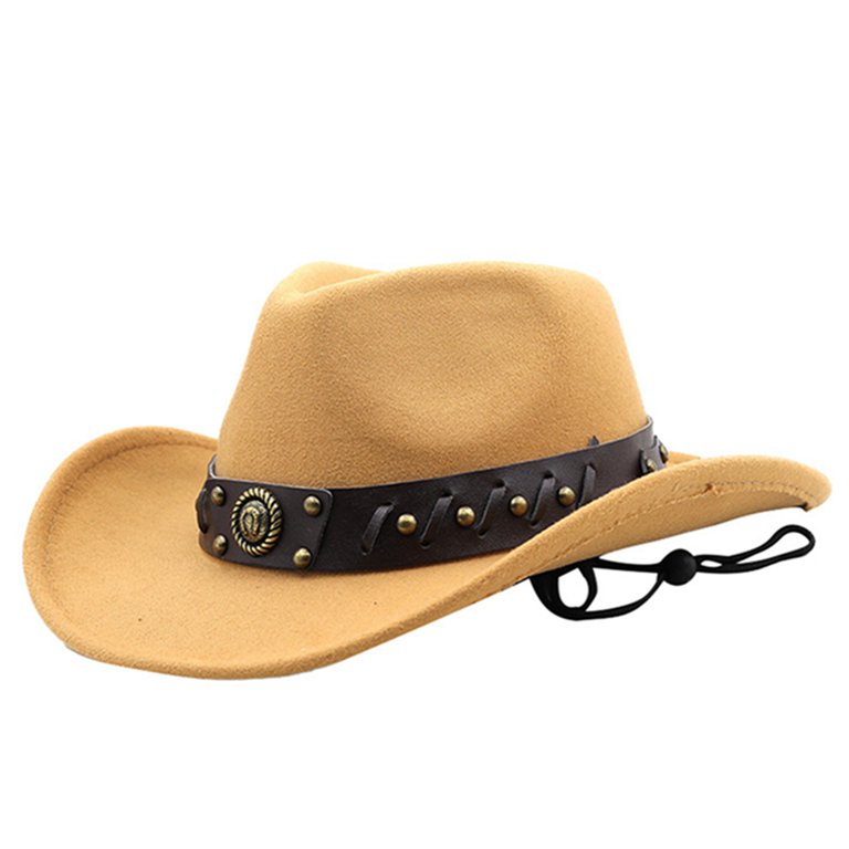 Wide Brim Fedora Hat with Buckle