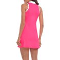 thumbnail image 5 of HDE Women's Tennis Dress Zip Golf Dresses w/ Separate Shorts Hot Pink / White - XS, 5 of 6