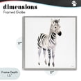 thumbnail image 4 of Stupell Industries Eclectic Minimal Zebra Foal Gray Framed Giclee Art, 17 x 17, by Roozbeh, 4 of 8