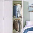 thumbnail image 6 of Hanging Closet Rod, Adjustable Width and Height Closet Hanging Organizer, Space-Saving Clothes Hanging Bar, Closet Extender Hanging Rod Double Closet Hanging Rod,  Chrome, 6 of 18