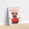 thumbnail image 3 of Happy Valentine's Day Rhodesian Ridgeback Brings Love Heart Vertical Matte Canvas Poster Ridgebacks Dog Lover Gifts Wall Art Home Decor - 02028, 3 of 5