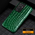 thumbnail image 1 of Funda de cuero de cocodrilo 100% Natural para teléfono Samsung Galaxy S23 S21 S22 Ultra S20 FE S10 S21 Plus Note 20 A71 A51 A52 A53 A54 qym unisex, 1 of 2