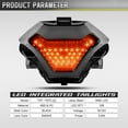 thumbnail image 3 of Motorcycle Brake Light Tail Lamp with LED Turn Signals RGB APP + A Black 2 Pin Blinker Flasher Relay Replacement for Yamaha YZF R3 R25 Y15ZR MT07 FZ07 LC150, 3 of 8