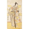 thumbnail image 2 of Katsukawa Shunshō 9x14 Black Ornate Wood Framed Double Matted Museum Art Print Titled: Actor Bando Mitsugoro I (1770S-Mid 1780s), 2 of 5