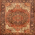 thumbnail image 1 of Ahgly Company Machine Washable Indoor Square Traditional Pumpkin Orange Area Rugs, 7' Square, 1 of 7