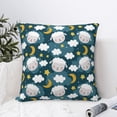 thumbnail image 6 of Rateoe Sweet Dream Lamb Pattern Throw Pillow Cover Premium Pillow Stuffer Sham Square for Decorative Cushion Bed Couch Sofa(Pillow insert not included), 6 of 8
