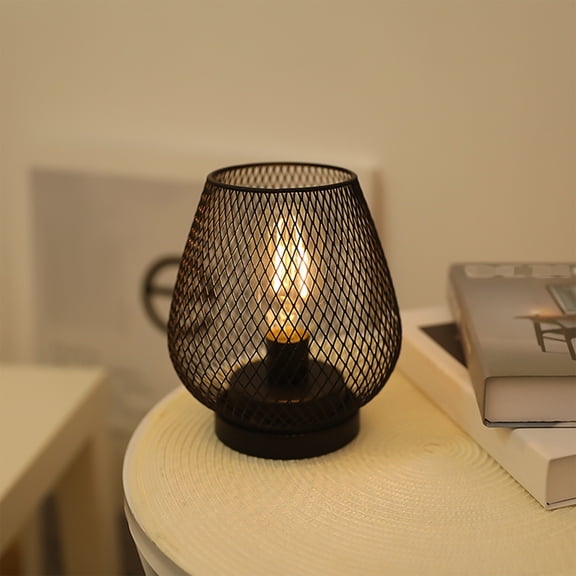 Kokovifyves Home and Kitchen Clearance Metal Led Lantern Battery Powered, Cordless Light with Led Edsion Style Bulb. Great for Weddings, Parties, Patio, Events for Indoors