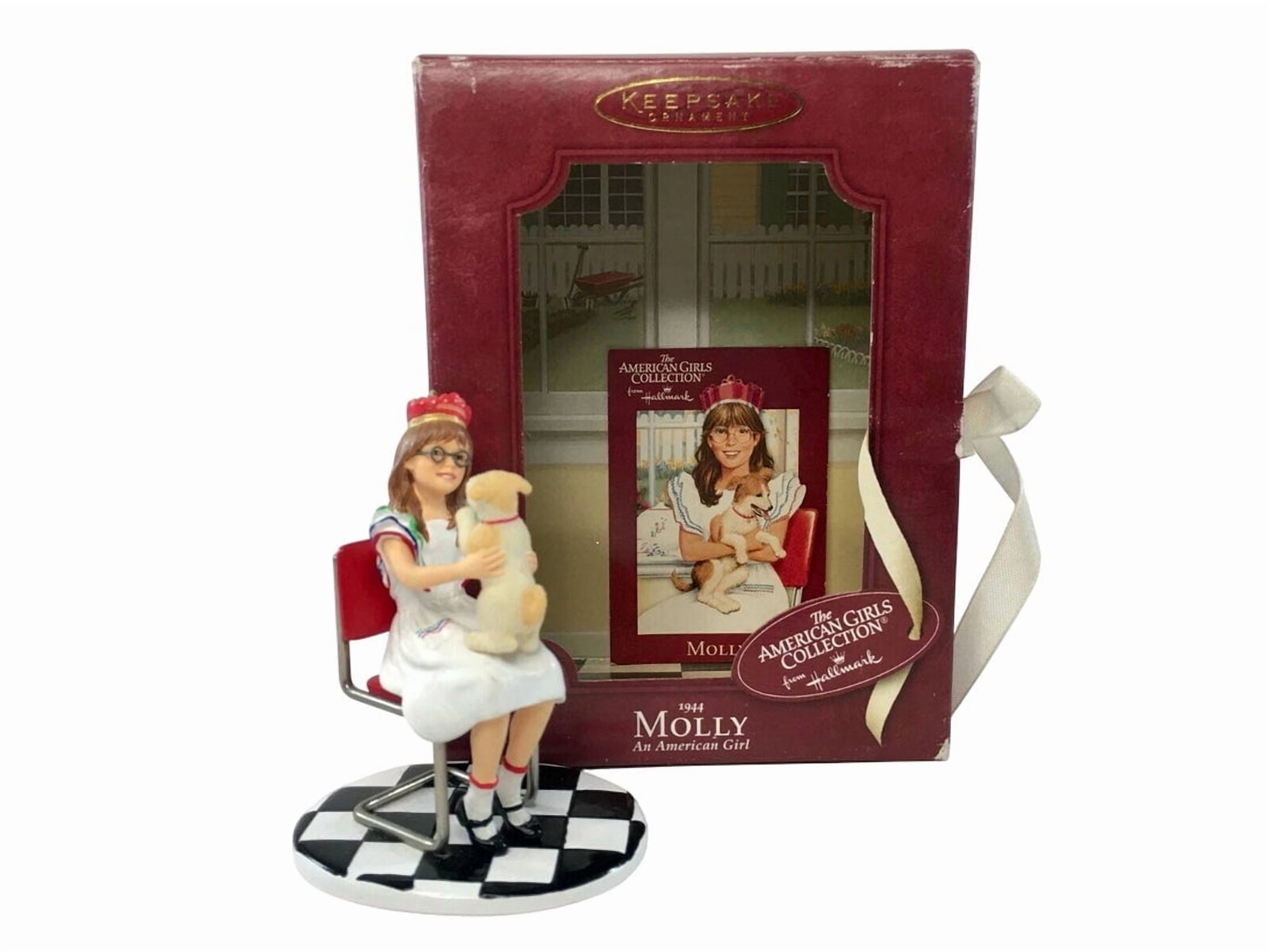 2003 Molly, An American Girl (The American Girls Collection) Hallmark Keepsake Christmas Tree Ornaments QAC6418