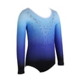 thumbnail image 3 of Patterned gradient body suit long-sleeved diamond ballet gymnastics clothes exercise clothes dance clothes, 3 of 6