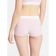 thumbnail image 4 of No Boundaries Women's Cotton Jersey Boyshort Panties, Sizes XS-XXXL, 4 of 5
