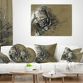 thumbnail image 4 of Designart Exotic Arabic Woman - Abstract Portrait Throw Pillow - 12x20, 4 of 5