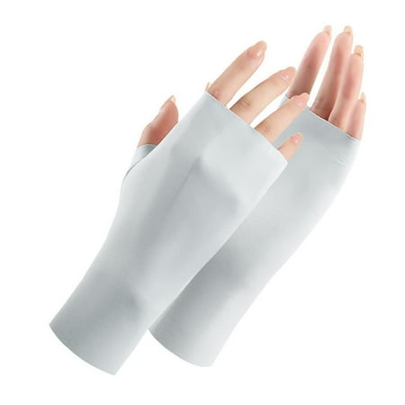 

BLE Fingerless Gloves Semi-finger Driving Glove Ice Silk Fingers Gloves. Half A4M3