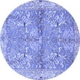 thumbnail image 1 of Ahgly Company Machine Washable Indoor Round Animal Blue Traditional Area Rugs, 5' Round, 1 of 4