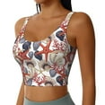 thumbnail image 2 of Naloa Starfish Shell Sports Bras for Women, High Support Bra with Removable Pads, Comfortable - Large, 2 of 9