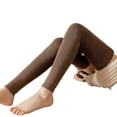 thumbnail image 3 of Calcetines largos hasta la rodilla con forro polar para mujer, gruesos, para otoño e invierno, cálidos, hasta la rodilla, para mujer, 3 of 3