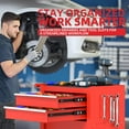 thumbnail image 6 of 6-Drawers Large Tool Chest Tool Box Organizer with Lockable, 2-In-1 Detachable Tool Storage Cabinet with Wheels, Portable Tool Cart Toolbox with Drawers for Garage, Workstation, Workshop- Red, 6 of 14