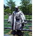 thumbnail image 2 of Highsmith, Carol 15x18 Gold Ornate Wood Framed with Double Matting Museum Art Print Titled - Stainless-steel trooper on patrol at the Korean War Veterans Memorial, Washington, D.C., 2 of 4